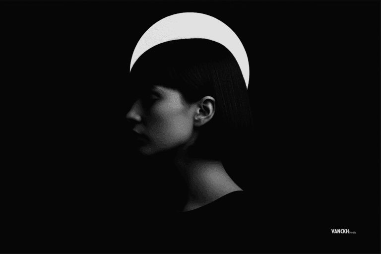 Portrait inspiration noir et blanc pour la plateforme de marque